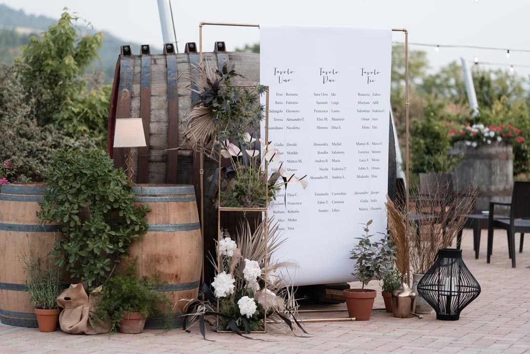 Tableau de Mariage realizzato da Jacopo Ravarotto Wedding Planner